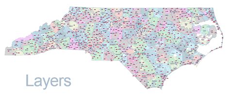 Zip Code Map of North Carolina